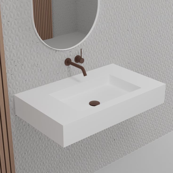 Scandtap Solid SW4 håndvask, 80x47,5 cm, mat hvid
