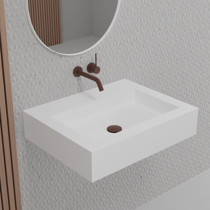 Scandtap Solid SW3 håndvask, 60x47,5 cm, mat hvid