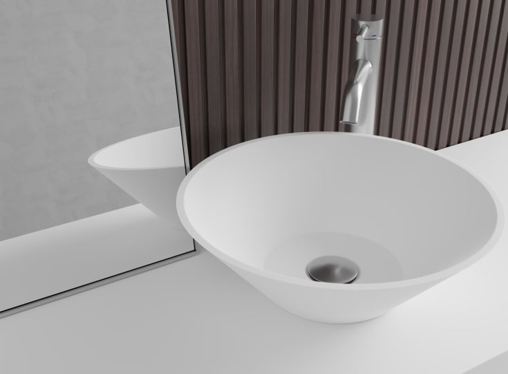Scandtap Bathroom Concepts Solid R3, Ø402 mm, hvit matt