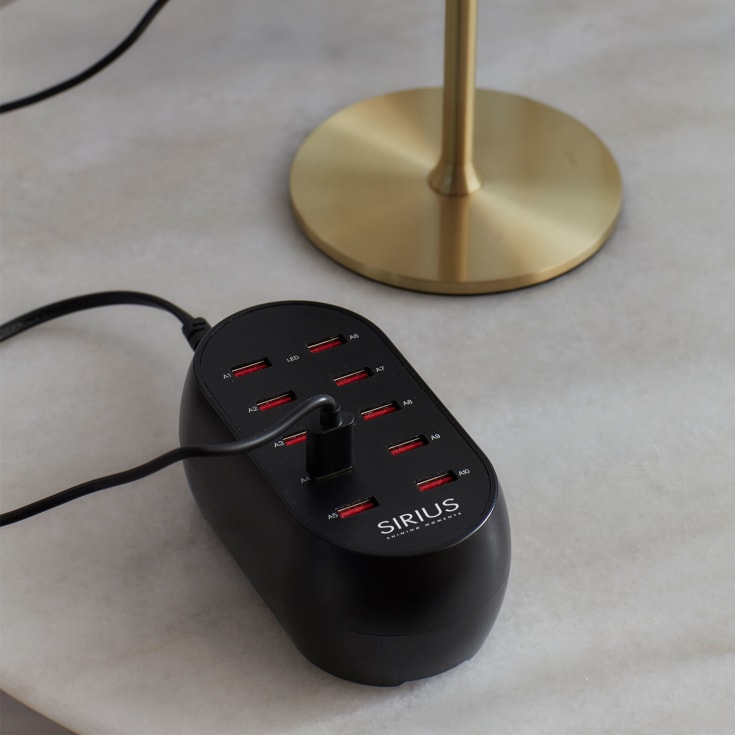 Sirius oplader med 10 USB-A porte