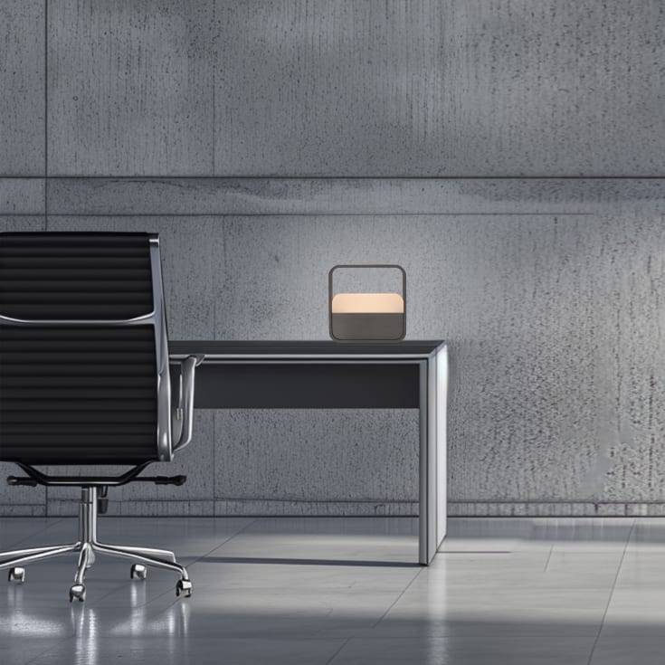 Paul Neuhaus Pure Go Akku genopladelig bordlampe, mørkebrun