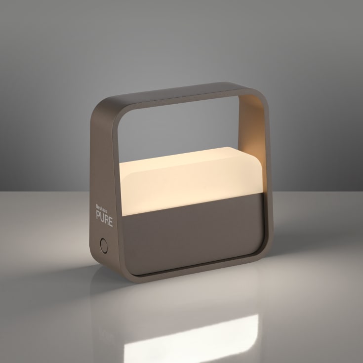 Paul Neuhaus Pure Go Akku genopladelig bordlampe, brun