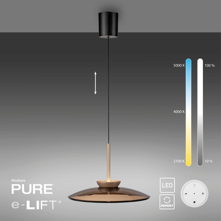 Paul Neuhaus Pure Moon pendel, Ø50 cm