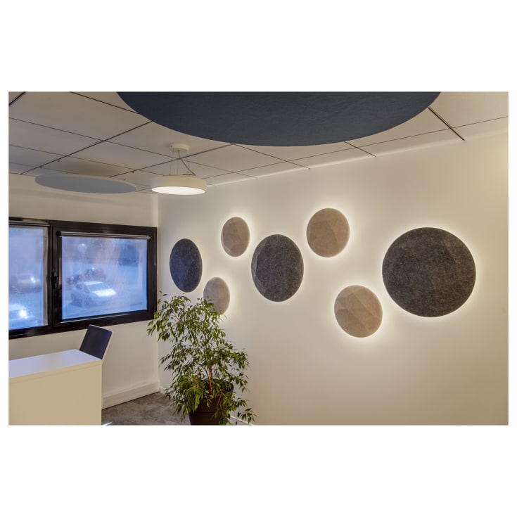 SLV Mana lampskärm, grå, Ø40 cm