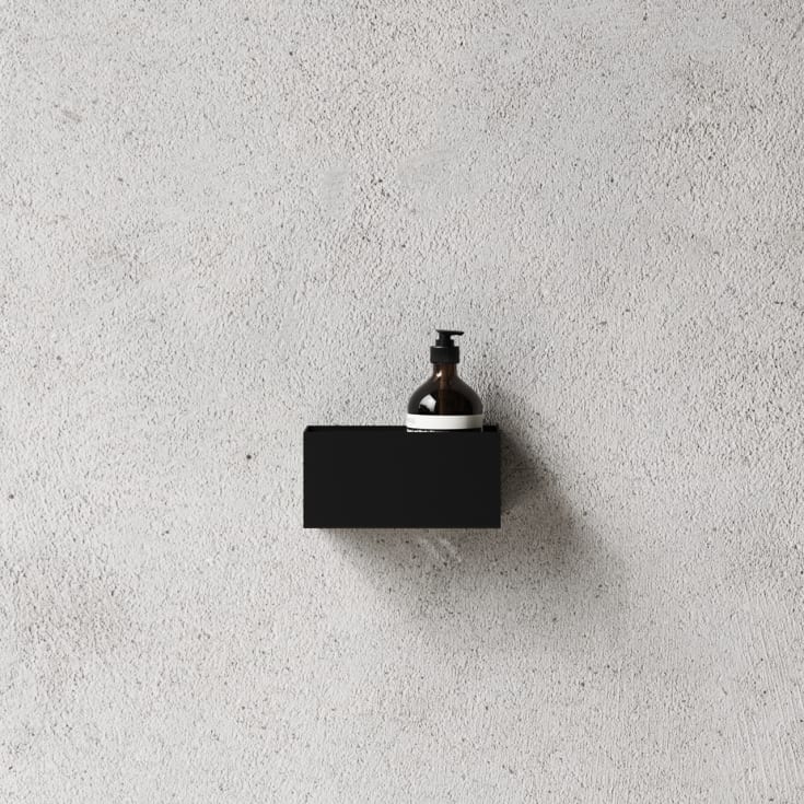 Nichba Bath Shelf 20 brusehylde, sort