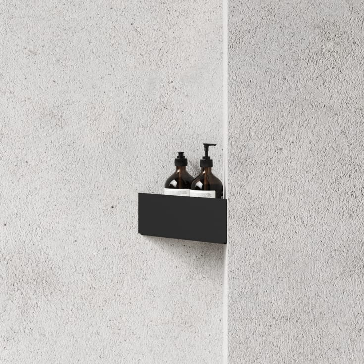 Nichba Bath Shelf duschhylla i hörn, svart
