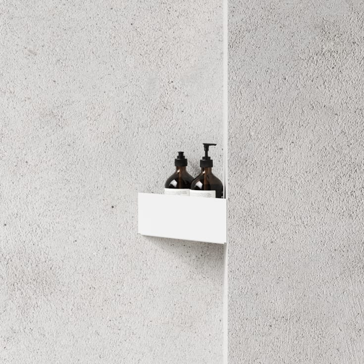 Nichba Bath Shelf duschhylla i hörn, vit
