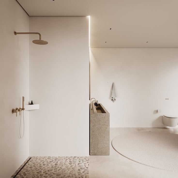 Nichba Bath Shelf duschhylla i hörn, vit