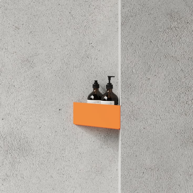 Nichba Bath Shelf Hjørne dusjhylle, oransje
