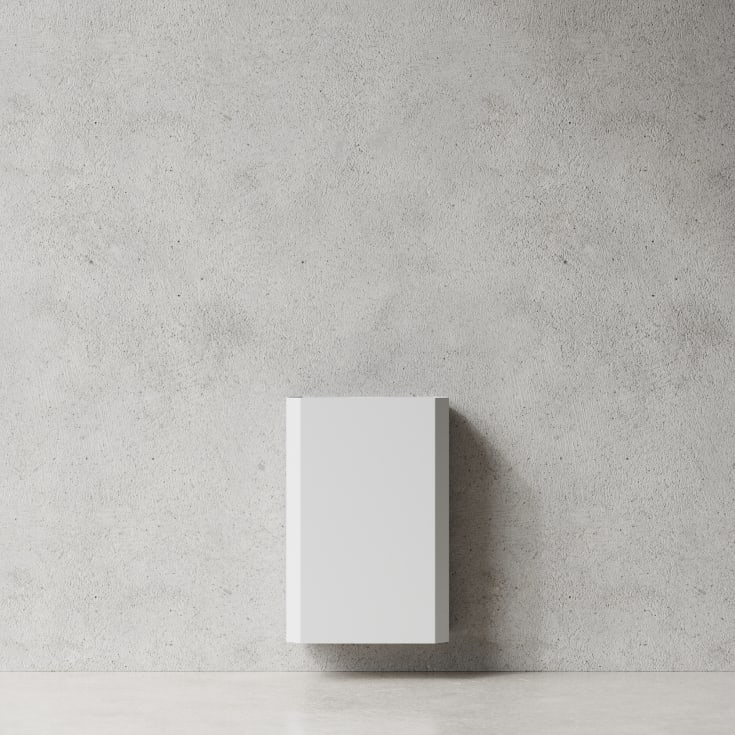 Nichba Paper Bin søppelbøtte, 48 liter, hvit