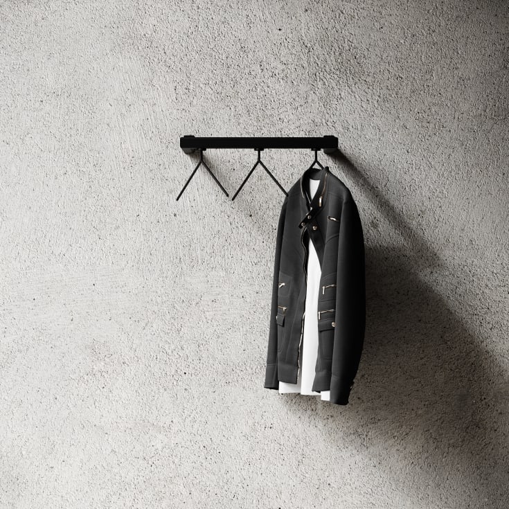 Nichba HangSys klesstativ, 50x26,3 cm, sort