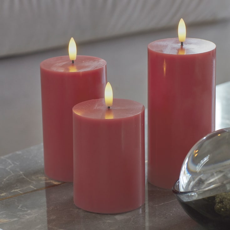 Sirius Sille LED bloklys, batteri, rosa