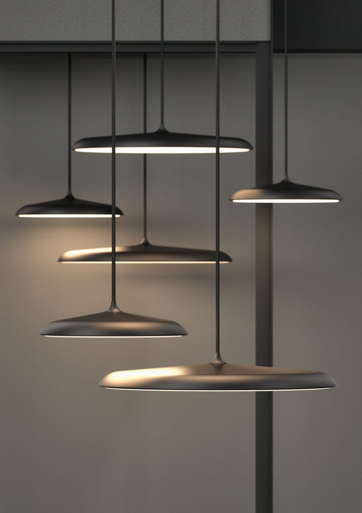Dftp Artist pendellampa, svart, Ø40 cm