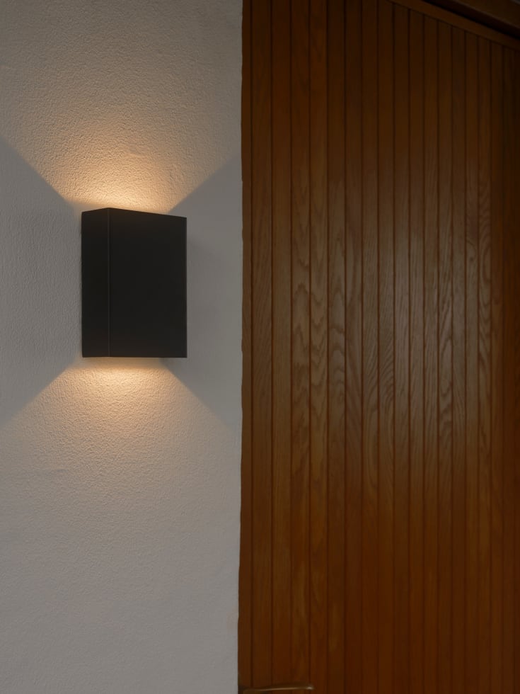 Nordlux Fold 10 vägglampa utomhus, svart