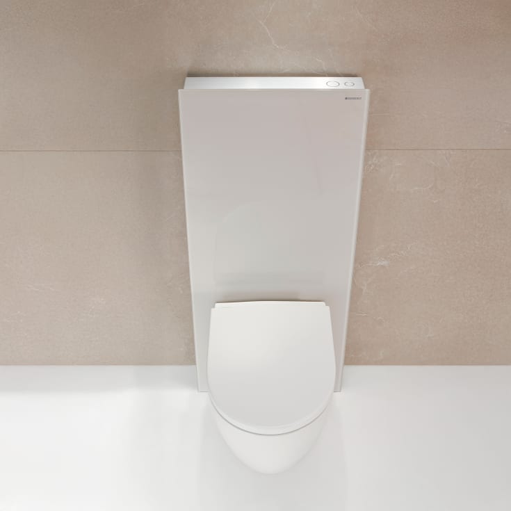 Geberit Monolith Plus sisterne for vegghengt toalett, 114 cm, beige glass