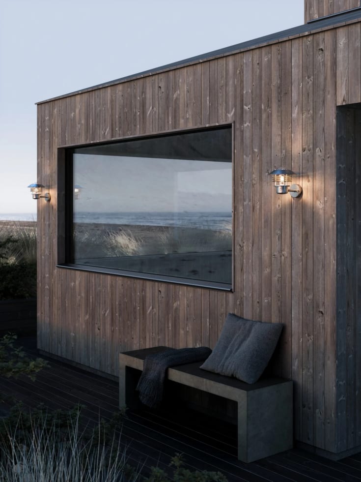 Nordlux Vejers vägglampa utomhus, galvaniserat stål