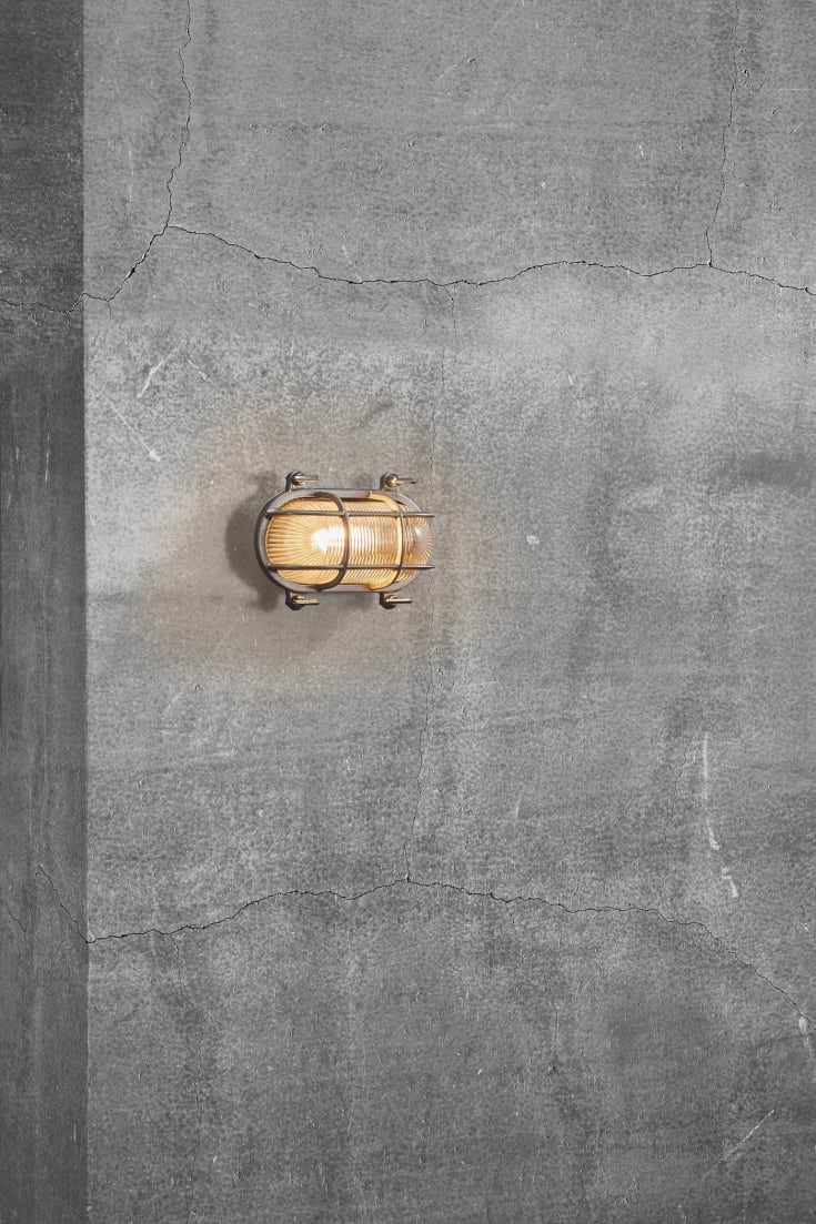 Nordlux Helford vägglampa utomhus, nickel