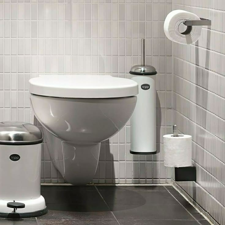 Vipp 4 reservepapirholder, sort/stål
