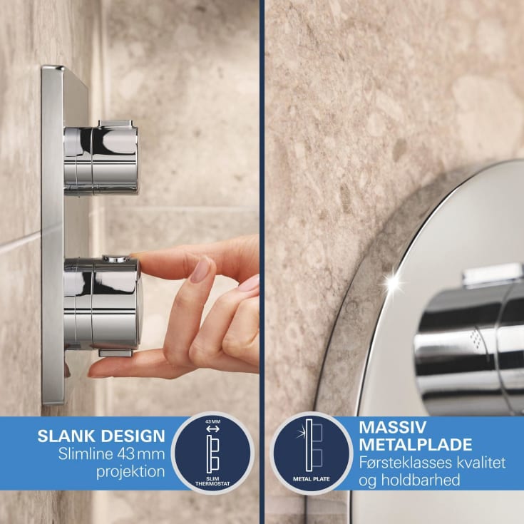 Grohe Precision Thermostat 310 brusesæt, vandbesparende, krom