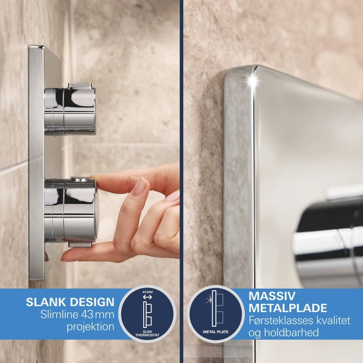 Grohe Precision Cube Vitalio duschset, vattenbesparande, krom