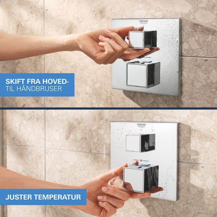 Grohe Precision Cube Vitalio duschset, vattenbesparande, krom