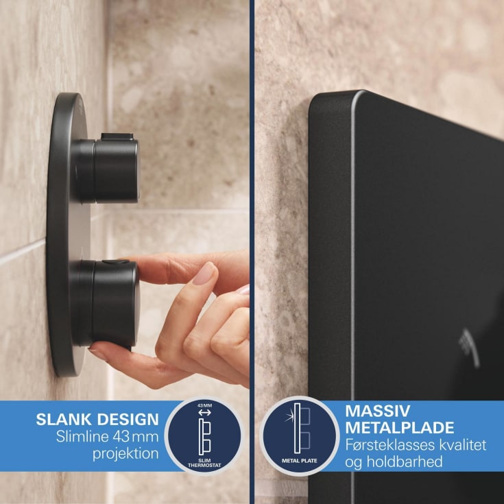 Grohe Precision duschset, vattenbesparande, matt svart