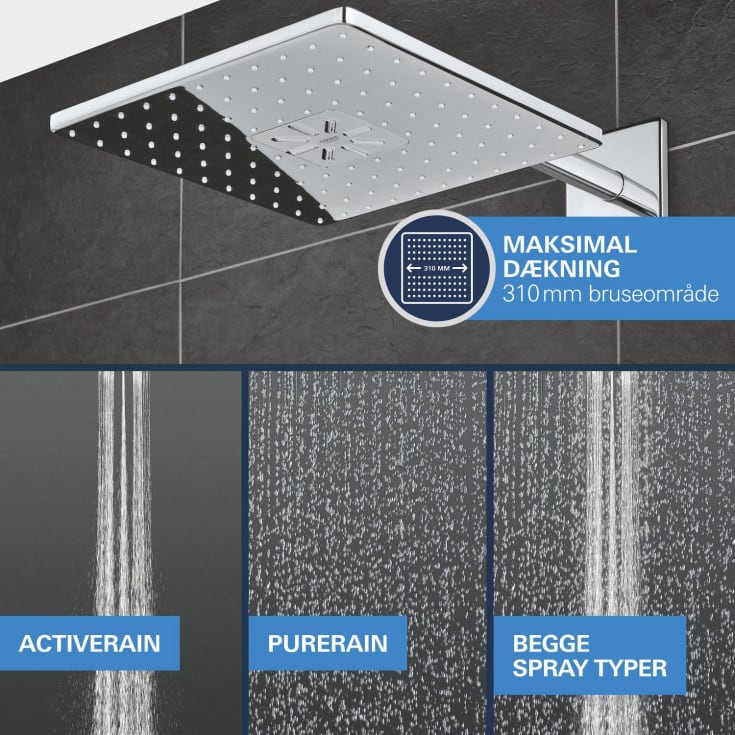 Grohe Precision SmartControl Cube Vitalio duschset, vattenbesparande, krom