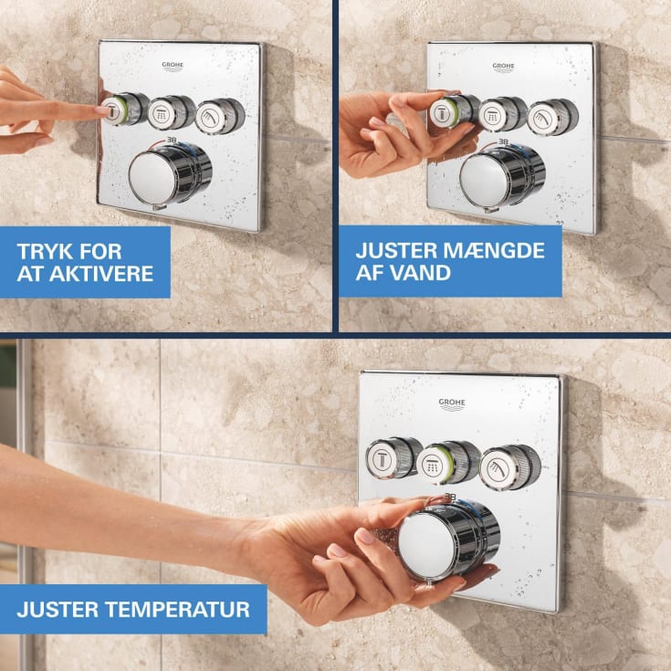 Grohe Precision SmartControl Cube Vitalio duschset, vattenbesparande, krom