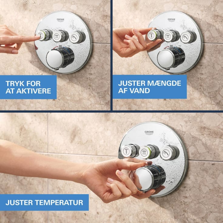 Grohe Precision SmartControl dusjsett, vannbesparende, krom