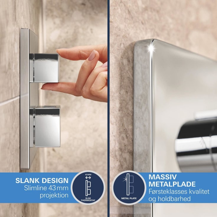 Grohe Precision Cube Vitalio duschset, vattenbesparande, krom