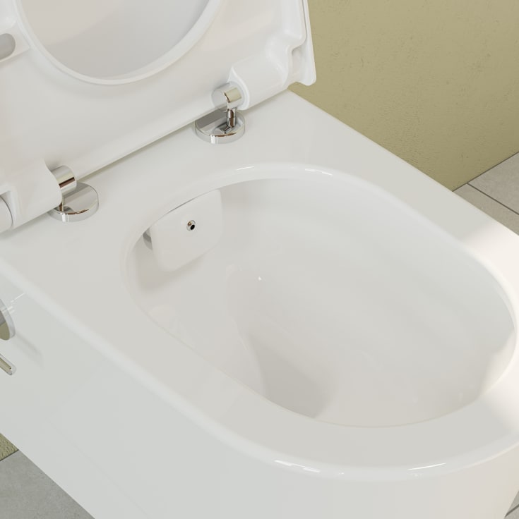 Vitra Nest dusjtoalett, uten spylekant, antibakteriell, hvit