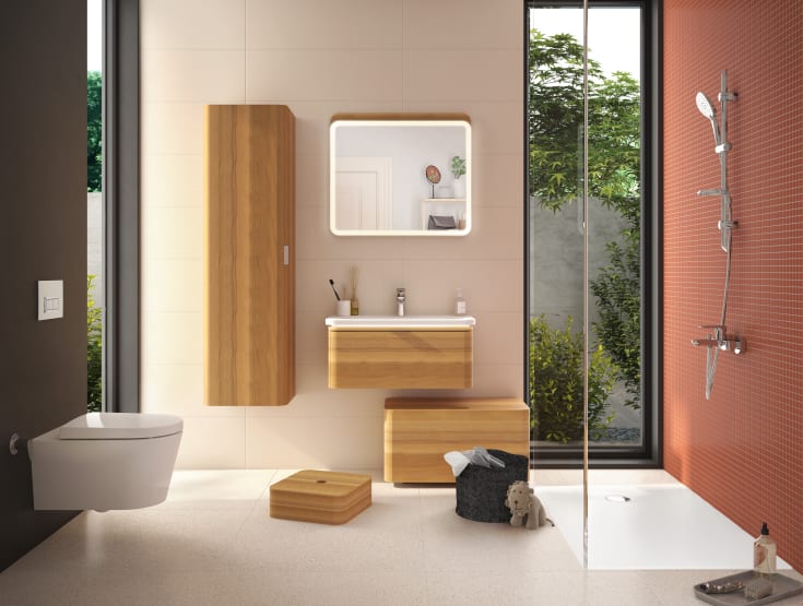 Vitra Nest duschtoalett, utan spolkant, antibakteriell, vit