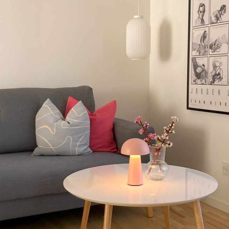 Nielsen Light Move Me genopladelig bordlampe, lyserød