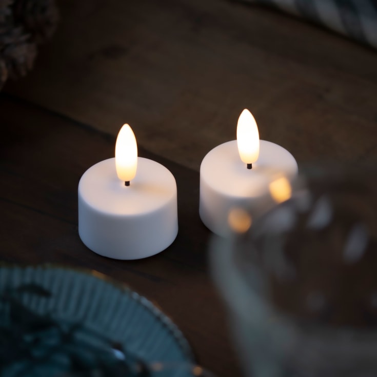 Sirius Sille LED fyrfadslys, batteri, hvid