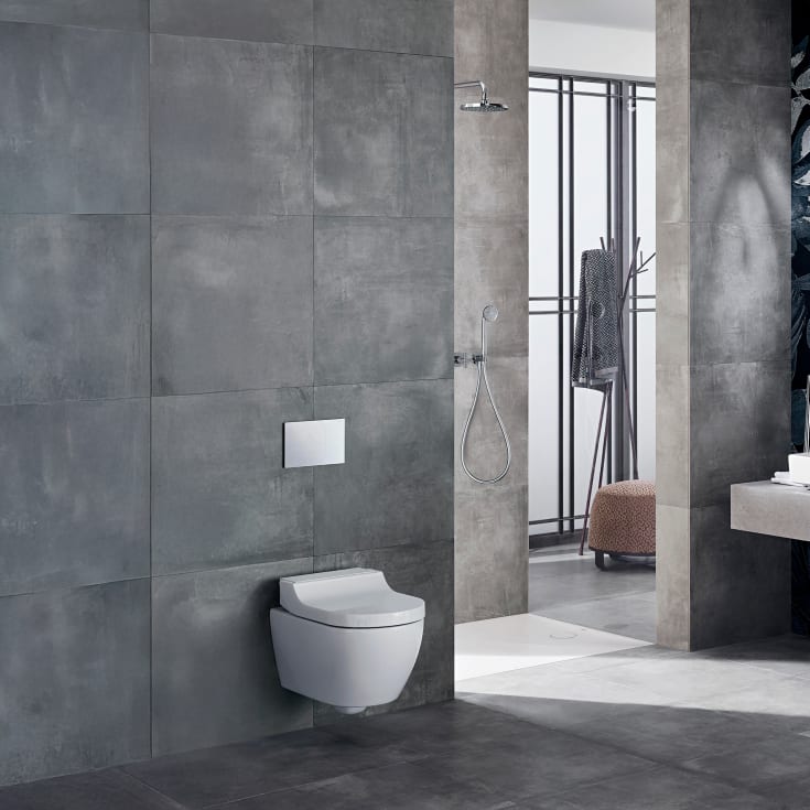 Geberit AquaClean Tuma Comfort dusjtoalett, uten skyllekant, rengjøringsvennlig, hvit
