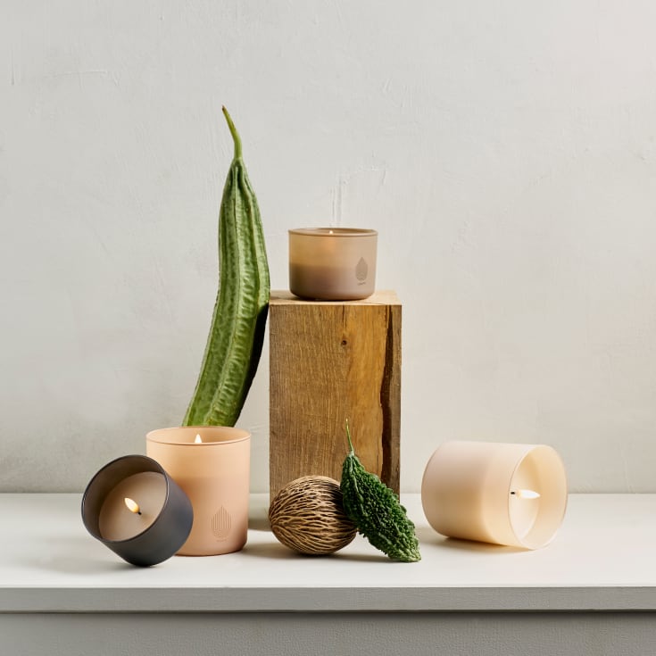 4 stk Uyuni LED stearinlys, grå