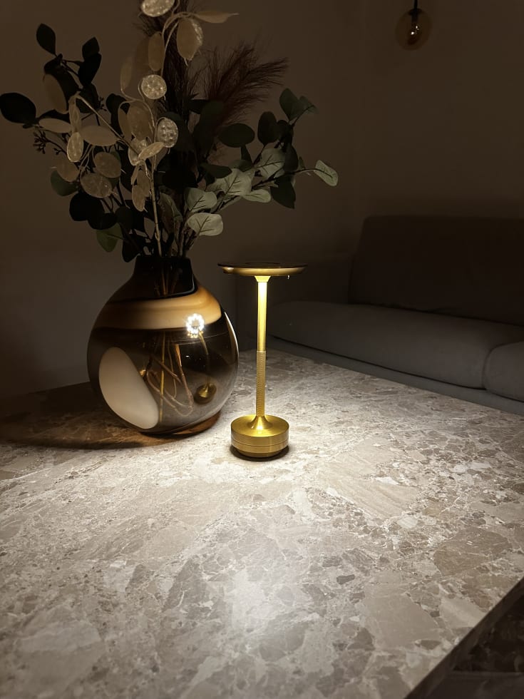 Nordic Light Skagen genopladelig LED lampe, guld
