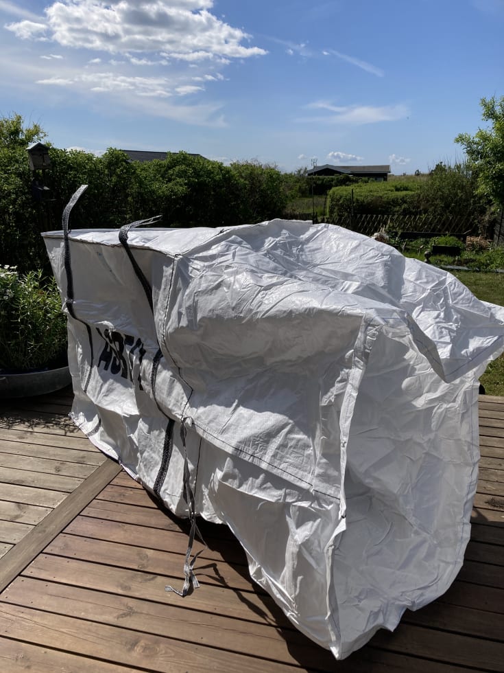 BIG BAG för asbest, 97x117x147cm, för sidofyllning