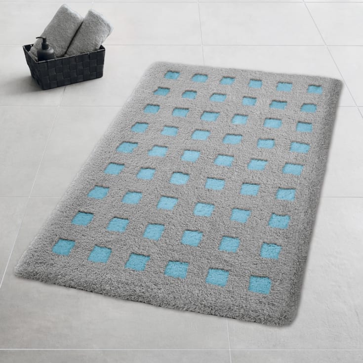 Kleine Wolke Boxes badrumsmatta, 60x90 cm, blå/grå