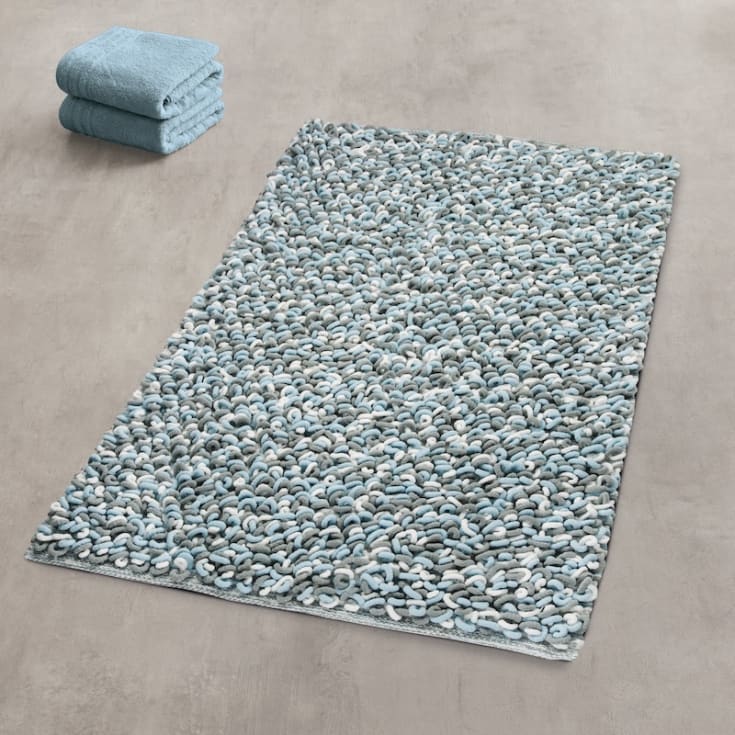 Kleine Wolke Sling badrumsmatta, 60x90 cm, blå/grå
