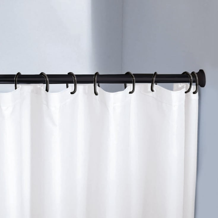 Kleine Wolke Spring Rod dusjforhengstang, 75-125 cm, svart