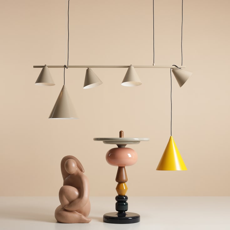 Aldex Form 4 pendellampa, beige