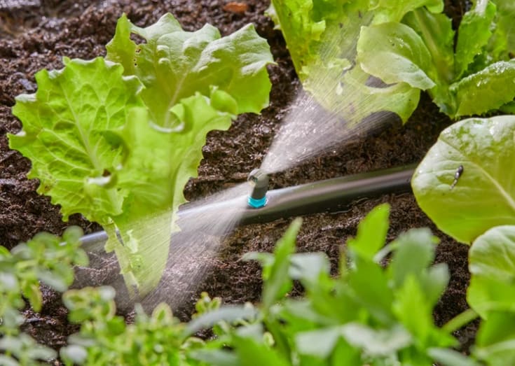 6 st Gardena Micro-Drip-System smalt fint regnmunstycke, dubbelt