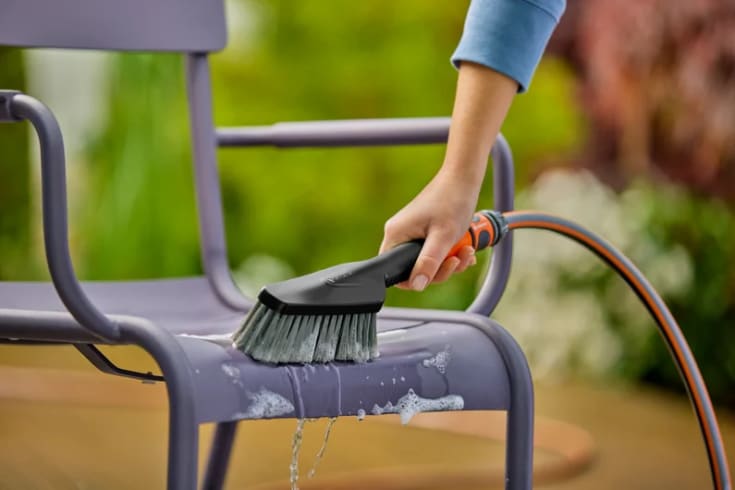 Gardena Cleansystem vaskebørste, myk bust, vanntilkobling, liten