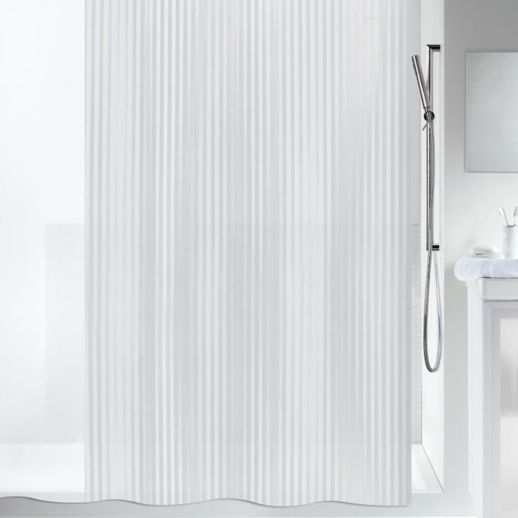 Spirella Twill dusjforheng, 180x200 cm, hvit