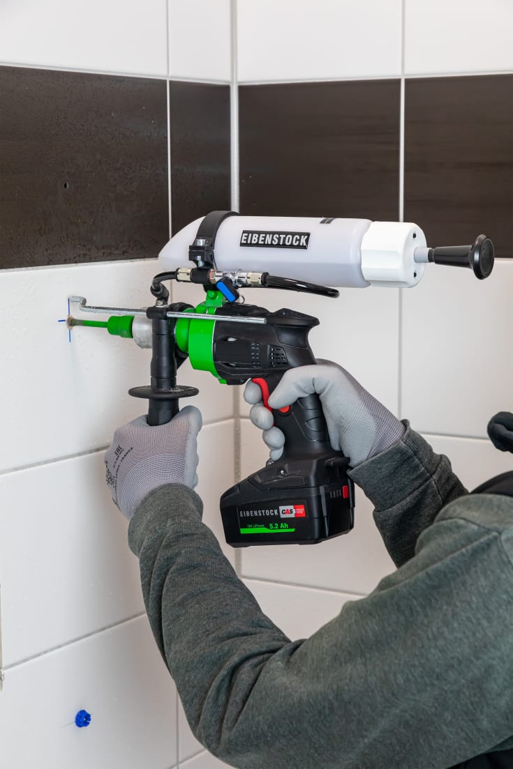 Eibenstock flishullbor END 40A Akku med 5,2 Ah batteri