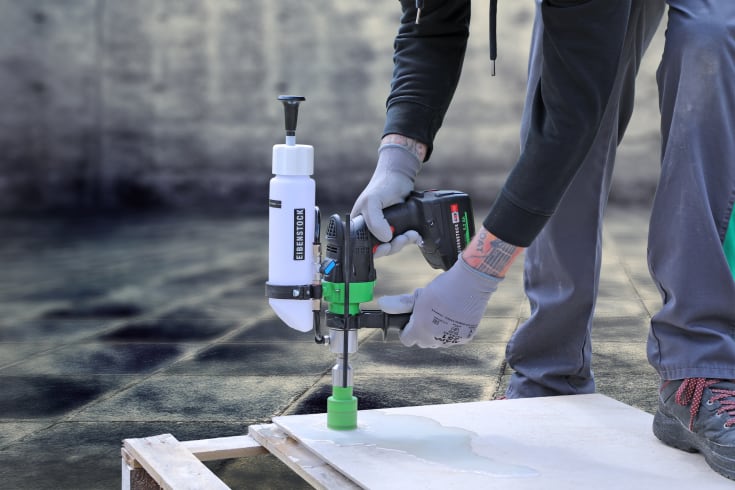 Eibenstock flishullbor END 40A Akku med 5,2 Ah batteri