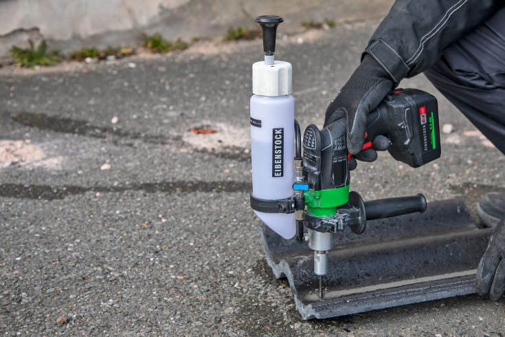 Eibenstock flishullbor END 40A Akku med 5,2 Ah batteri