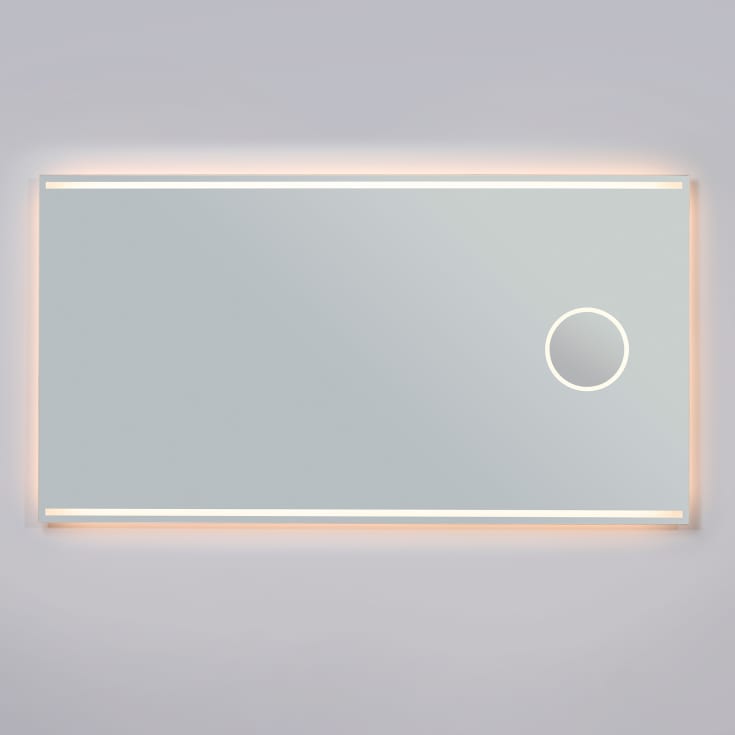 Loevschall Focus speil med lys, 140x75 cm