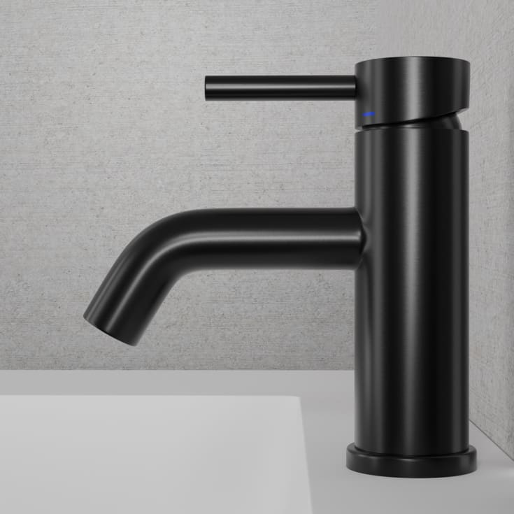 Scandtap Wave tvättställsblandare, borstad svart